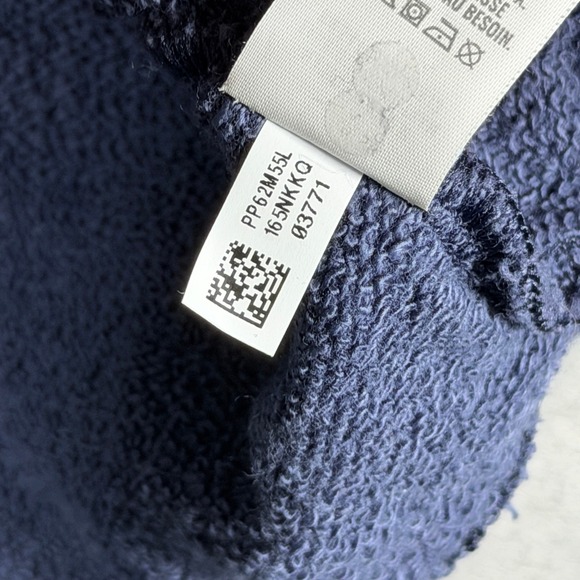 Aerie Textured Pullover Sweatshirt Women's XL Blue V Neck Pom Pom Tassel - Picture 10 of 13